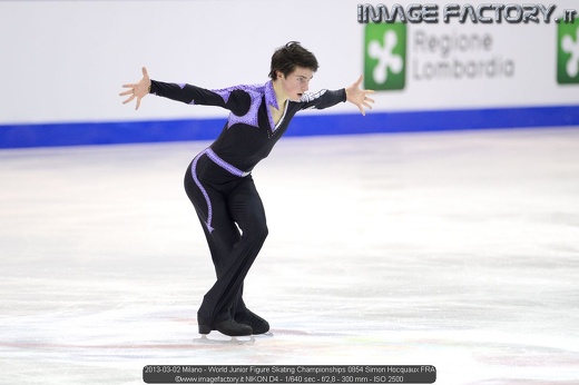 2013-03-02 Milano - World Junior Figure Skating Championships 0854 Simon Hocquaux FRA